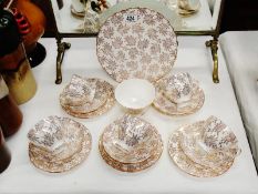 19 pieces of Royal Vale tea ware.