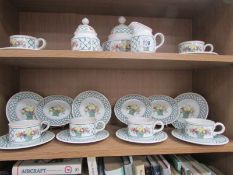 A Villeroy and Boch basket pattern tea set.