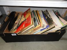 A box of records.