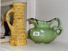 2 German pottery vases.