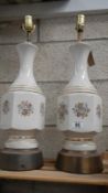 A pair of pottery table lamp bases.