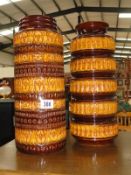 2 large German pottery vases.
