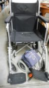 An electric wheel chair.