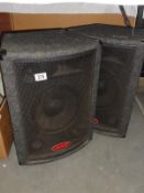 A pair of Sound King 100 watt speakers.