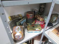 A collection of mainly vintage decorative tins.