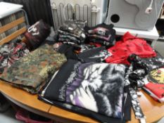 A large collection of Gothic clothes and t-shirts