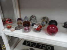 15 glass paperweights