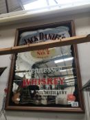 A Jack Daniels advertising mirror
