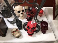 8 skull figures