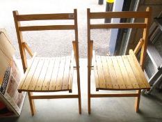 Two pine chairs