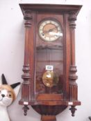 An Edwardian wall clock