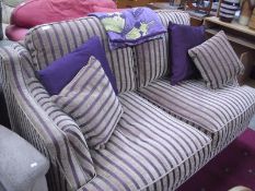 A 2 seater fabric covered sofa (ex Shah)