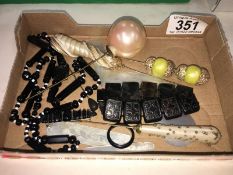 A good tray of jewellery etc including hat pins