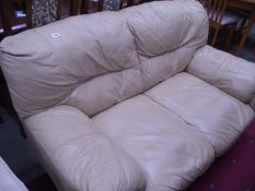 A 2 seater leather settee