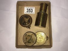 A Dolland of London brass compass,