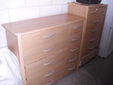 A 2 over 4 chest of drawers