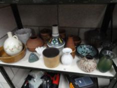 A collection of pottery and art pottery