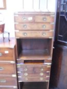 2 campaign style chest of drawers