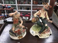 Two Capodimonte figures