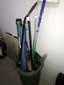 A quantity of miscellaneous tools in green bin