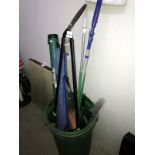 A quantity of miscellaneous tools in green bin
