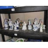 A shelf of figures & figurines