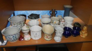 A quantity of planters & vases etc.