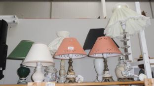 A quantity of lamps