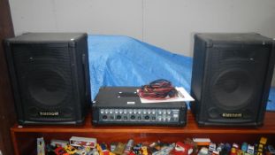 A Kustom amplifier KPM4080 powered mixer, 80 watt mosfet & a pair of Kustom speakers.