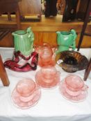 A mixed lot of china & glass including Sylvac & Paragon teaware etc.