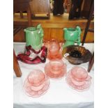 A mixed lot of china & glass including Sylvac & Paragon teaware etc.