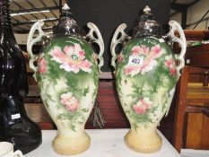 A pair of Victorian urns