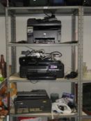 A HP Laserjet 100 colour printer & HP Officejet 7500 printer etc.