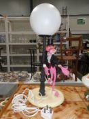 A Pink Panther table lamp A/F