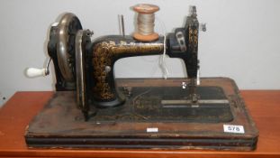 A vintage Frister & Rossman sewing machine