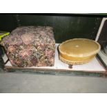 A sewing box & foot stool
