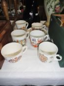 6 old commemorative cups & mugs George IV & V (2 scarce designs)