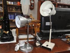 2 modern desk lamps