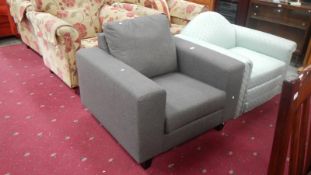 A grey/matte armchair