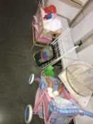 A quantity of children's toys including buggy etc.