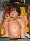 A mid 20th century child's doll A/F
