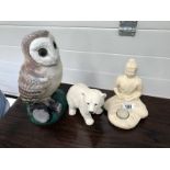 An owl figure,