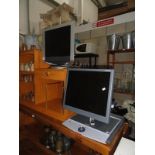 A Sony screen & and an Optelec clear view monitor