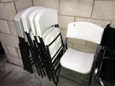 A quantity of folding chairs (10 in total)