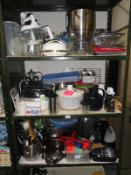 3 shelves of kitchenware etc.