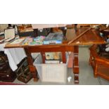 A drop leaf dining table