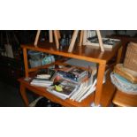 A teak stained coffee table