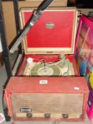 A cased Dansette record player