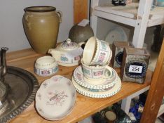 A Honiton tea for 2 set & other items