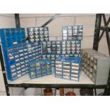 A quantity of small storage drawers for screws etc.